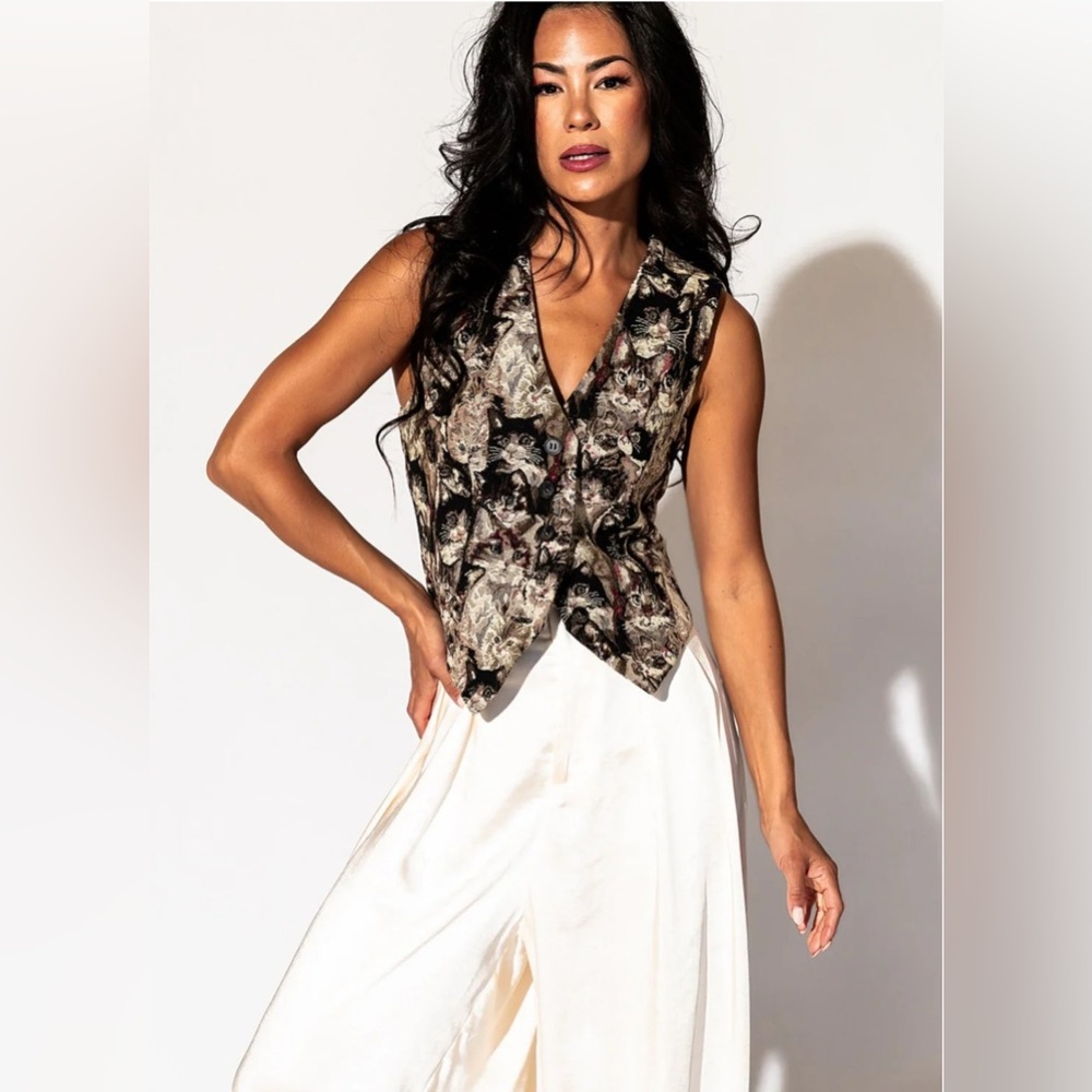 Lala Cat Print Vest